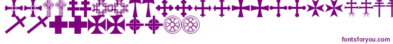 CrossbatsTfb Font – Purple Fonts on White Background