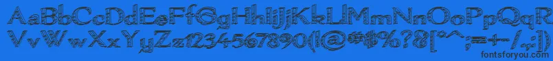 Pamelor Ii Font – Black Fonts on Blue Background