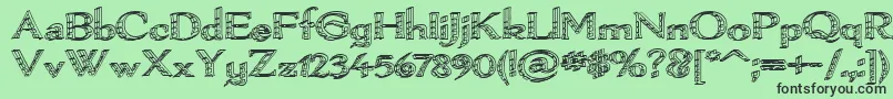 Pamelor Ii Font – Black Fonts on Green Background