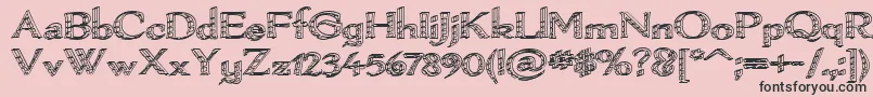 Pamelor Ii-Schriftart – Schwarze Schriften auf rosa Hintergrund