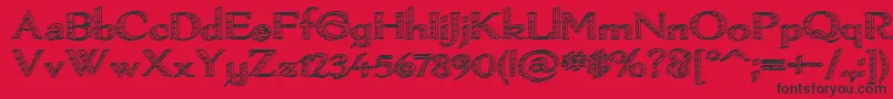 Pamelor Ii Font – Black Fonts on Red Background