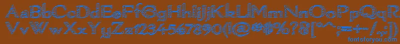 Pamelor Ii Font – Blue Fonts on Brown Background