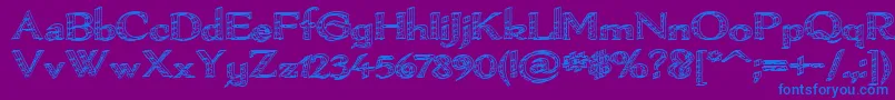 Pamelor Ii Font – Blue Fonts on Purple Background