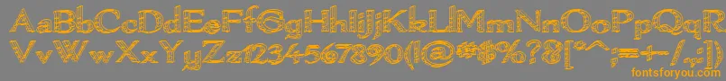 Pamelor Ii Font – Orange Fonts on Gray Background