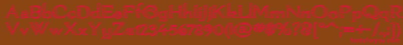 Pamelor Ii Font – Red Fonts on Brown Background