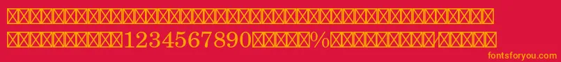 Шрифт NewcenturyschlbkltstdFra – оранжевые шрифты на красном фоне