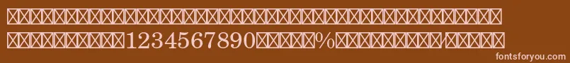 NewcenturyschlbkltstdFra Font – Pink Fonts on Brown Background