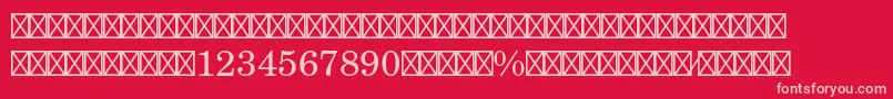 NewcenturyschlbkltstdFra Font – Pink Fonts on Red Background