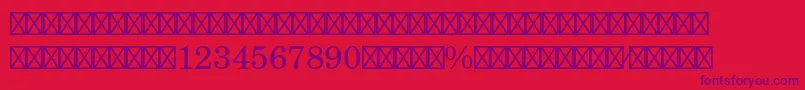 NewcenturyschlbkltstdFra Font – Purple Fonts on Red Background