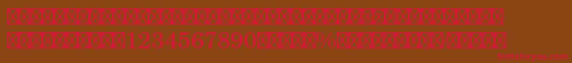 NewcenturyschlbkltstdFra Font – Red Fonts on Brown Background