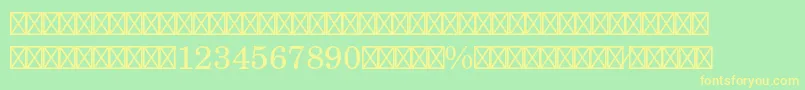 NewcenturyschlbkltstdFra Font – Yellow Fonts on Green Background