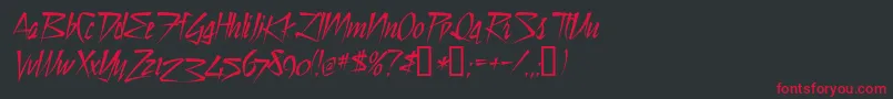 Stilltime Font – Red Fonts on Black Background