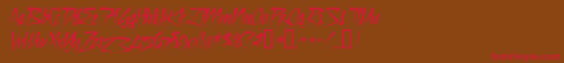 Шрифт Stilltime – красные шрифты на коричневом фоне