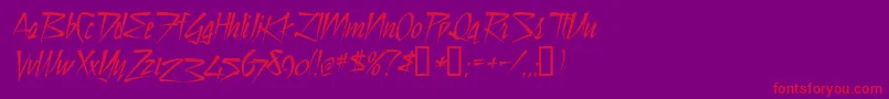 Stilltime Font – Red Fonts on Purple Background