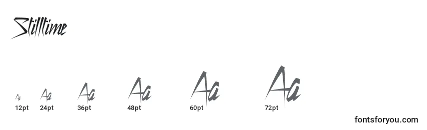 Stilltime Font Sizes