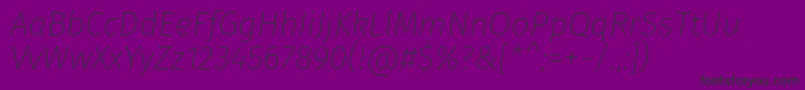 FirasansUltralightitalic Font – Black Fonts on Purple Background