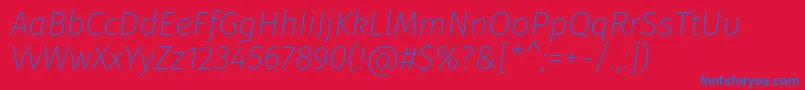 FirasansUltralightitalic Font – Blue Fonts on Red Background