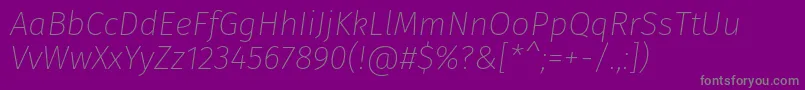 FirasansUltralightitalicフォントについての詳細 フォントFirasansUltralightitalic – 紫の背景に灰色の文字