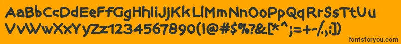 Blackredis Font – Black Fonts on Orange Background