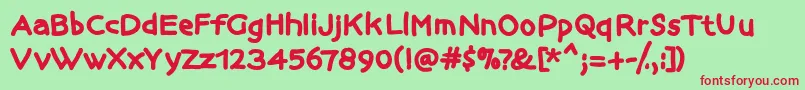 Blackredis Font – Red Fonts on Green Background