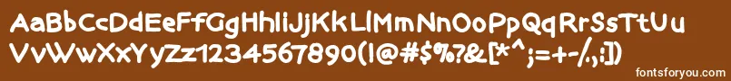 Blackredis Font – White Fonts on Brown Background