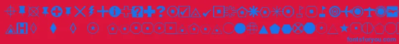 EsriDefaultMarker Font – Blue Fonts on Red Background