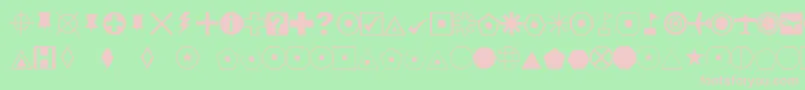 EsriDefaultMarker Font – Pink Fonts on Green Background