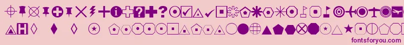 EsriDefaultMarker-Schriftart – Violette Schriften auf rosa Hintergrund