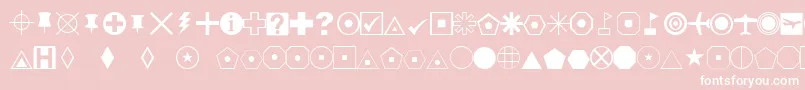 EsriDefaultMarker Font – White Fonts on Pink Background