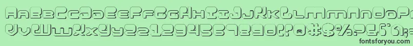 Hypnov23D Font – Black Fonts on Green Background