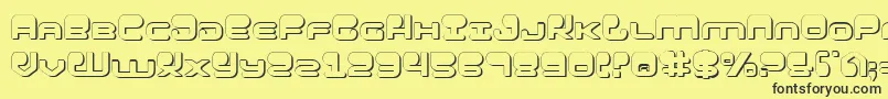 Hypnov23D Font – Black Fonts on Yellow Background