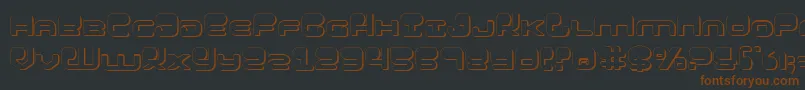 Hypnov23D-fontti – ruskeat fontit mustalla taustalla