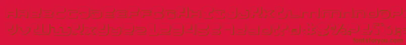 Saiba mais sobre a fonte Hypnov23D Fonte Hypnov23D – fontes marrons em um fundo vermelho