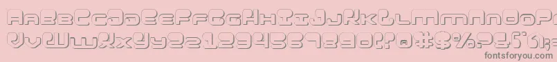 Hypnov23D Font – Gray Fonts on Pink Background