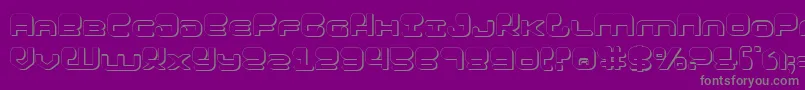 Hypnov23D-Schriftart – Graue Schriften auf violettem Hintergrund