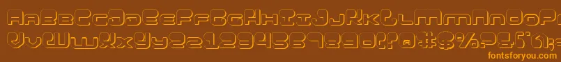 Hypnov23D Font – Orange Fonts on Brown Background