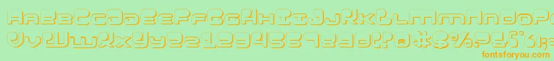 Police Hypnov23D – polices orange sur fond vert