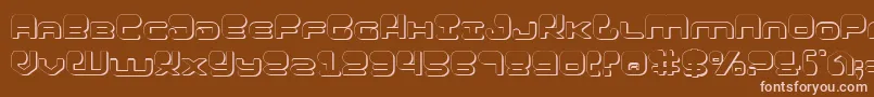 Hypnov23D Font – Pink Fonts on Brown Background