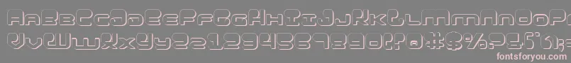 フォントHypnov23D – 灰色の背景にピンクのフォント