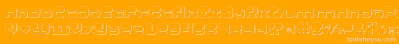 フォントHypnov23D – オレンジの背景にピンクのフォント