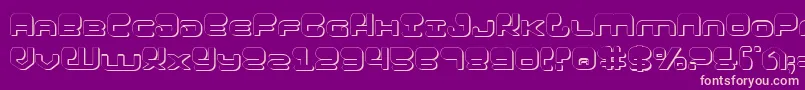 Hypnov23D Font – Pink Fonts on Purple Background