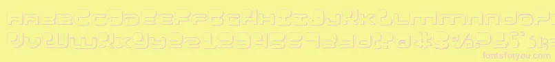 Hypnov23D Font – Pink Fonts on Yellow Background