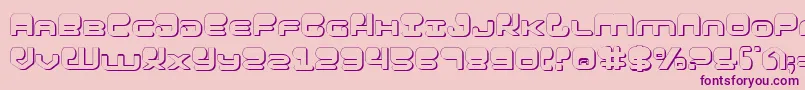 Hypnov23D Font – Purple Fonts on Pink Background