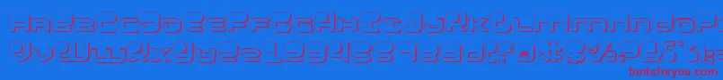Hypnov23D Font – Red Fonts on Blue Background