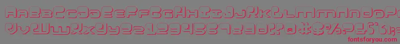 Hypnov23D-Schriftart – Rote Schriften auf grauem Hintergrund