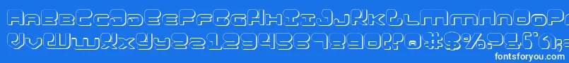 Hypnov23D Font – White Fonts on Blue Background