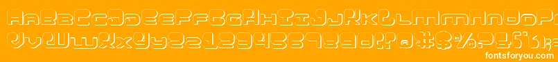 Шрифт Hypnov23D – белые шрифты на оранжевом фоне
