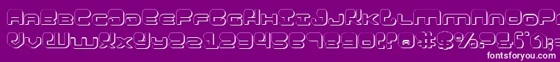 Hypnov23D-Schriftart – Weiße Schriften auf violettem Hintergrund