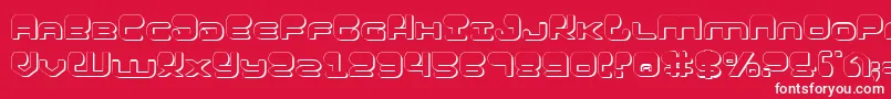 Hypnov23D Font – White Fonts on Red Background