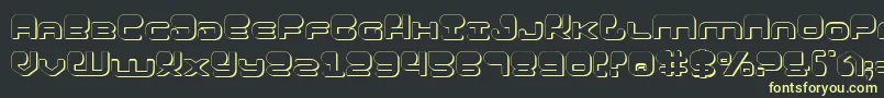 Hypnov23D Font – Yellow Fonts on Black Background